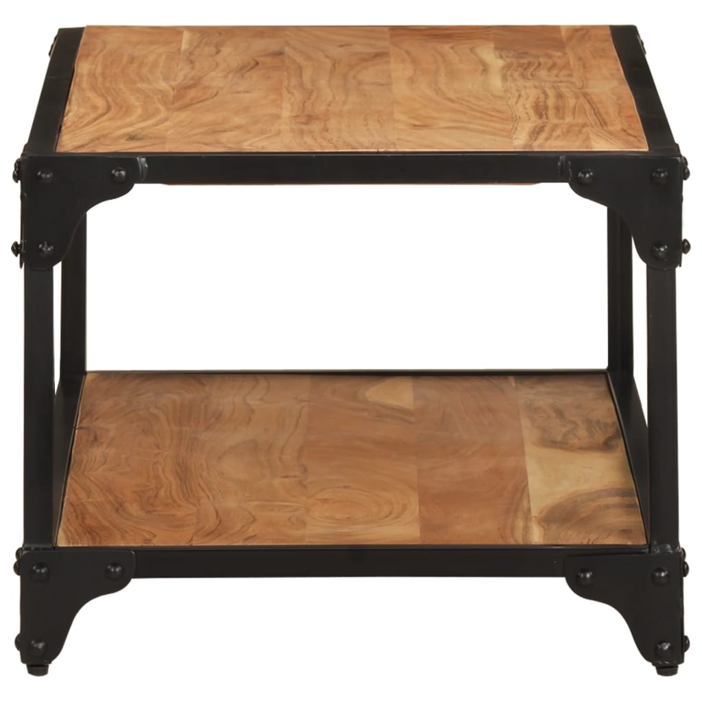 Couchtisch 40x40x36 cm Raues Mango-Massivholz