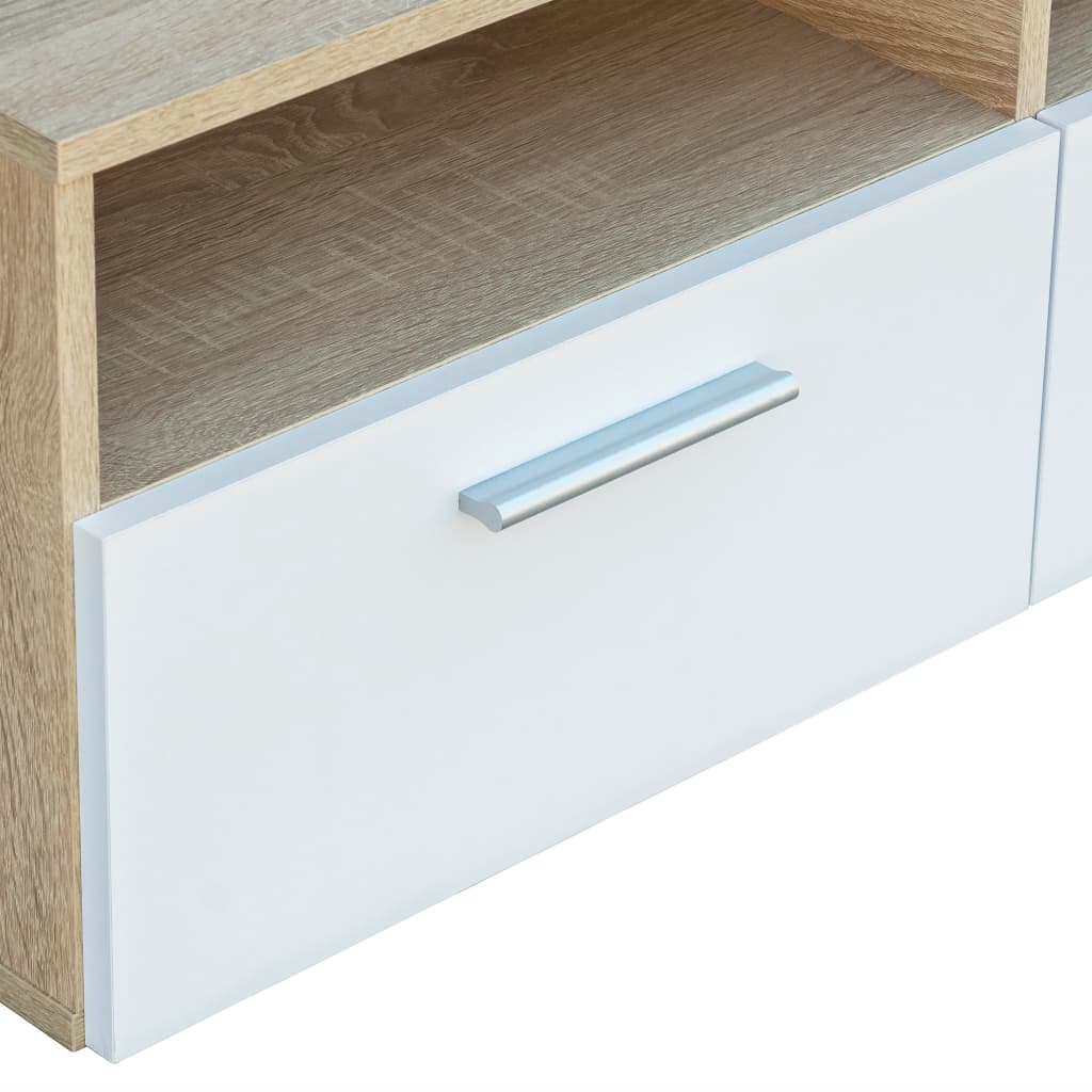 2 Stk. TV-Schränke Holzwerkstoff 95x35x36 cm Eiche