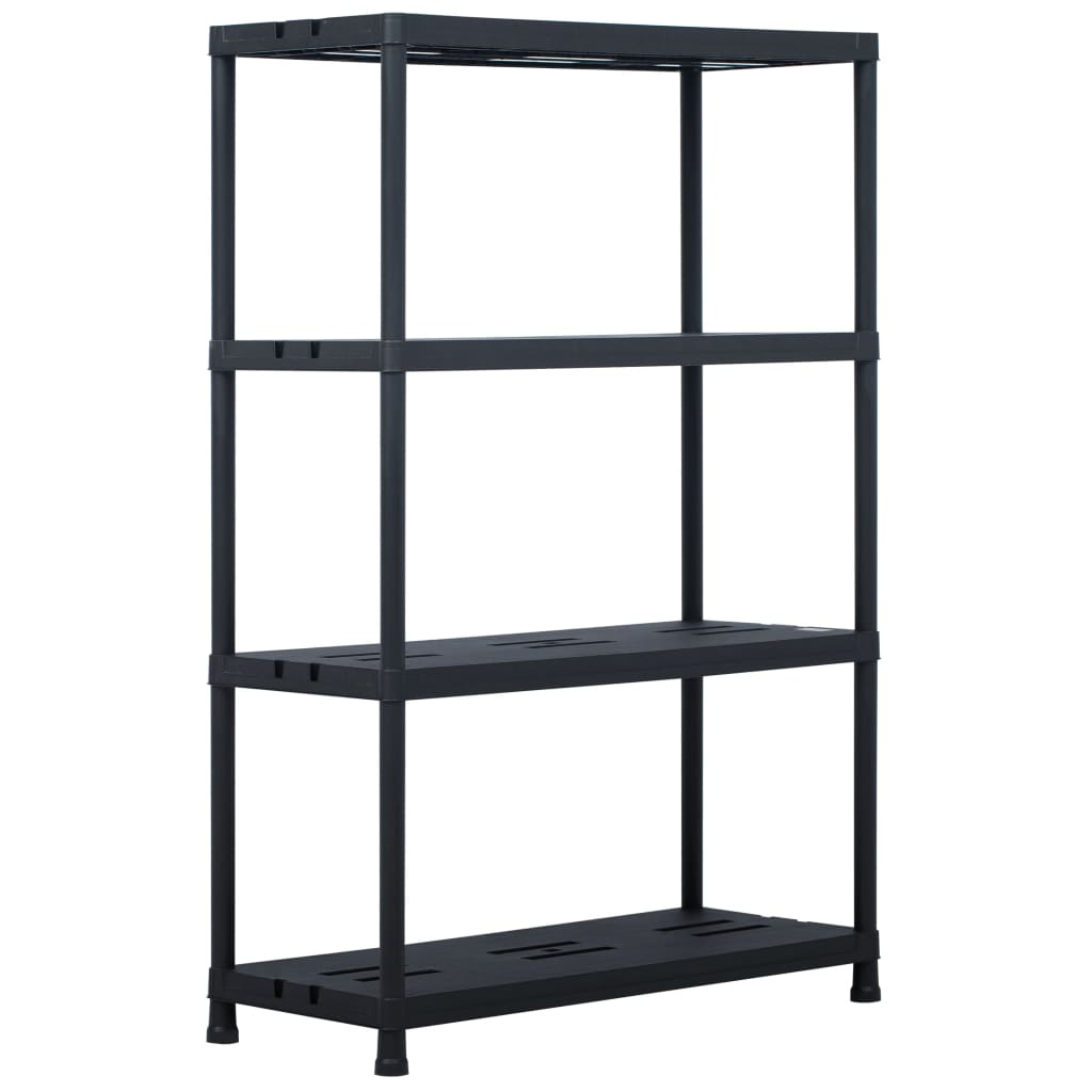 Lagerregale 2 Stk. Schwarz 60 x 30 x 138 cm Kunststoff