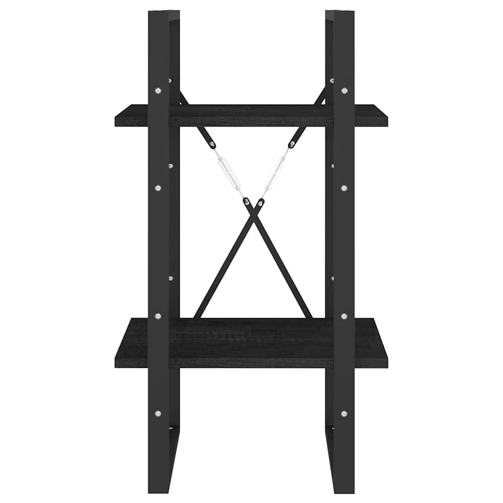 Bücherregal 2 Fächer Weiß 40x30x70 cm Holzwerkstoff