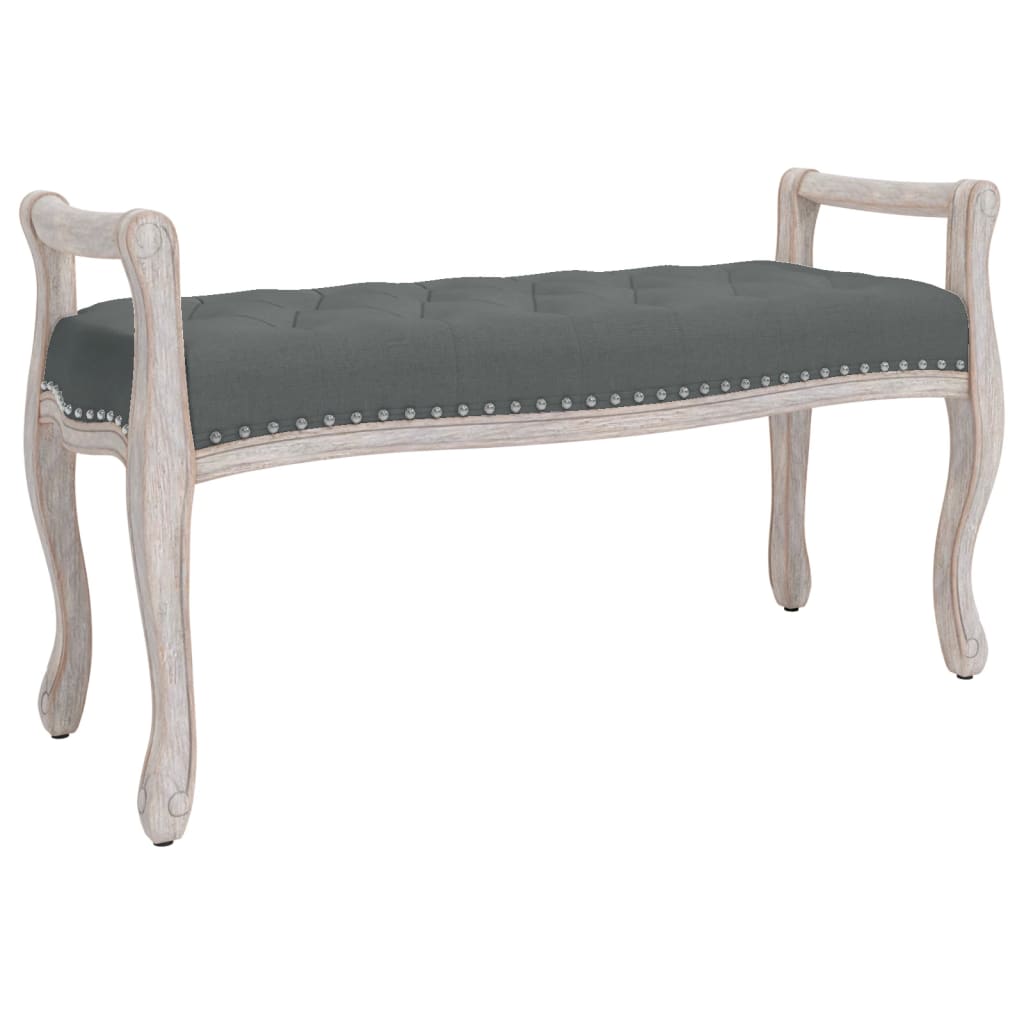 Sitzbank Hellgrau 110x45x60 cm Samt