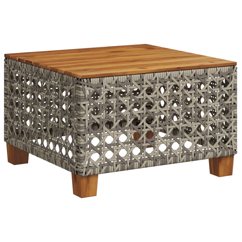 10-tlg. Garten-Sofagarnitur mit Kissen Beige Poly Rattan