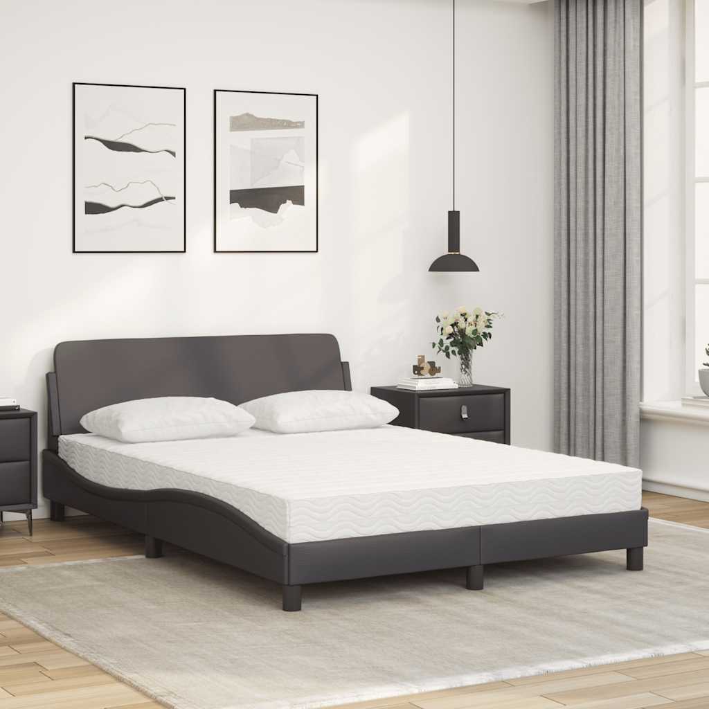 Bett mit Matratze "Dover" Schwarz 80x200 cm Kunstleder