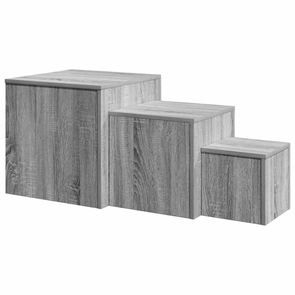 Beistelltische 3 Stk. Weiß Holzwerkstoff