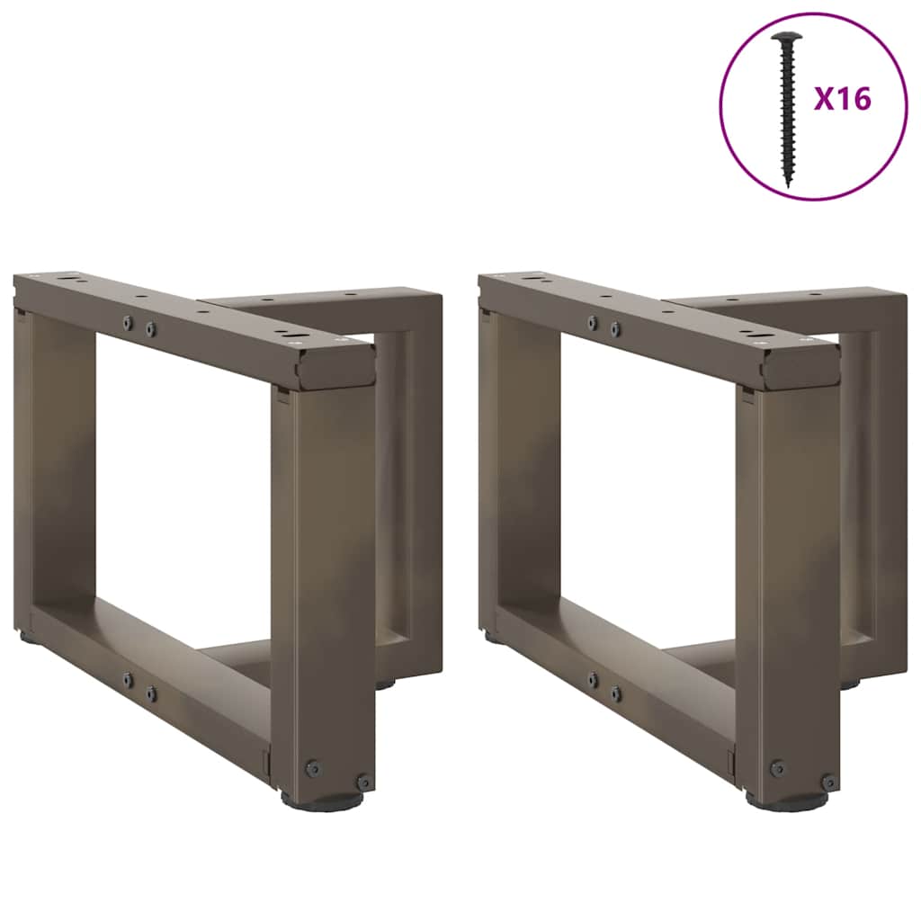 Couchtischbeine T-Form 2 Stk. Schwarz 30x25x(30-31) cm Stahl