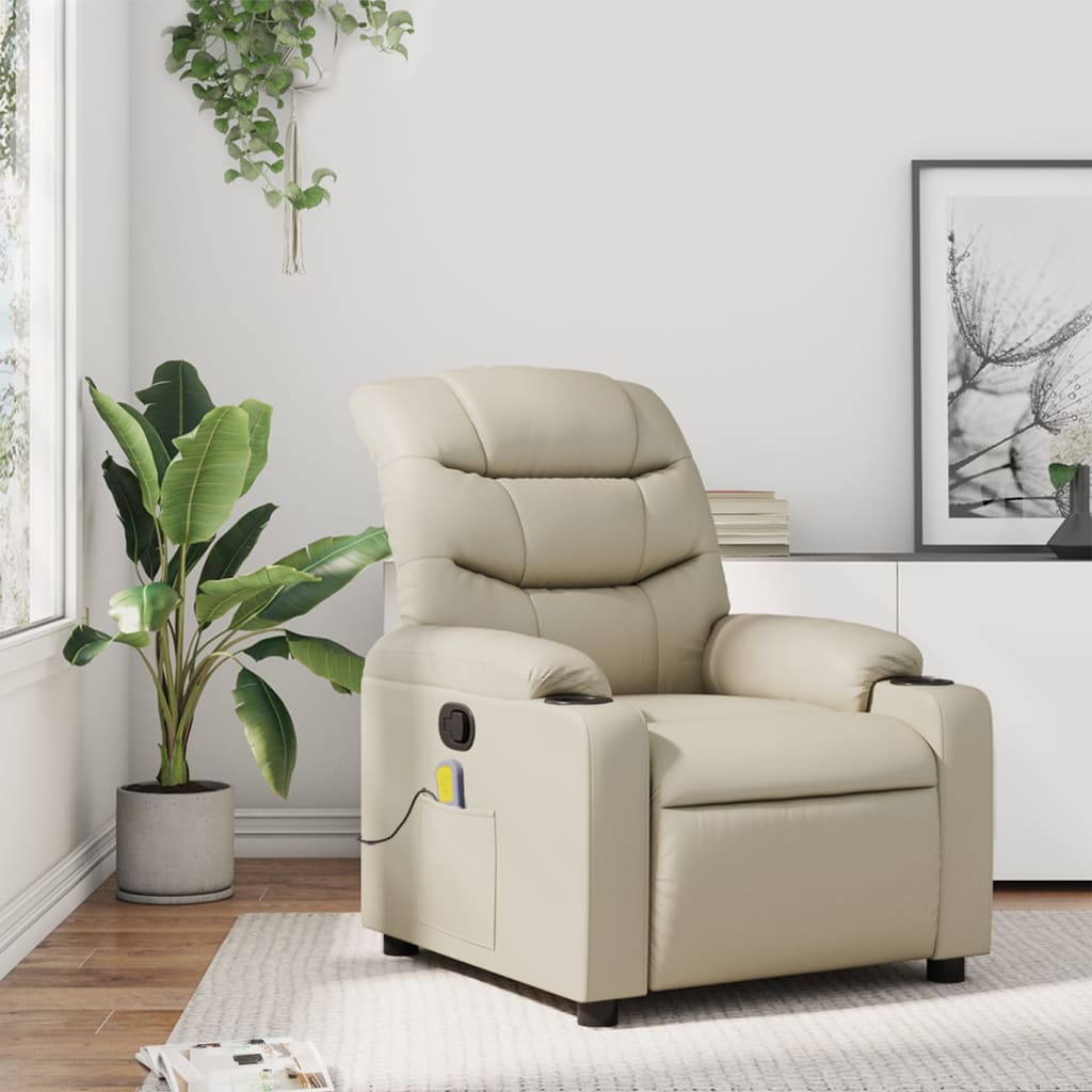 Massage-Relaxsessel, Kunstleder, Schwarz