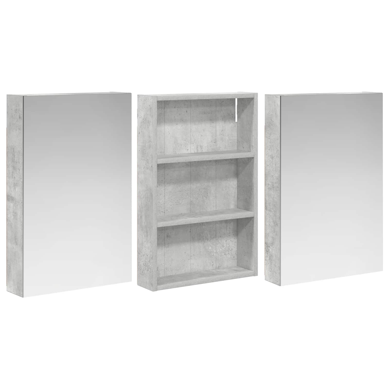 Badezimmerschrank-Set 3 pcs 80 x 10,5 x 50 cm Holzwerkstoff