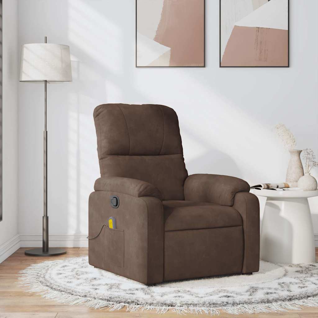 Relaxsessel Elektrisch Braun Mikrofasergewebe