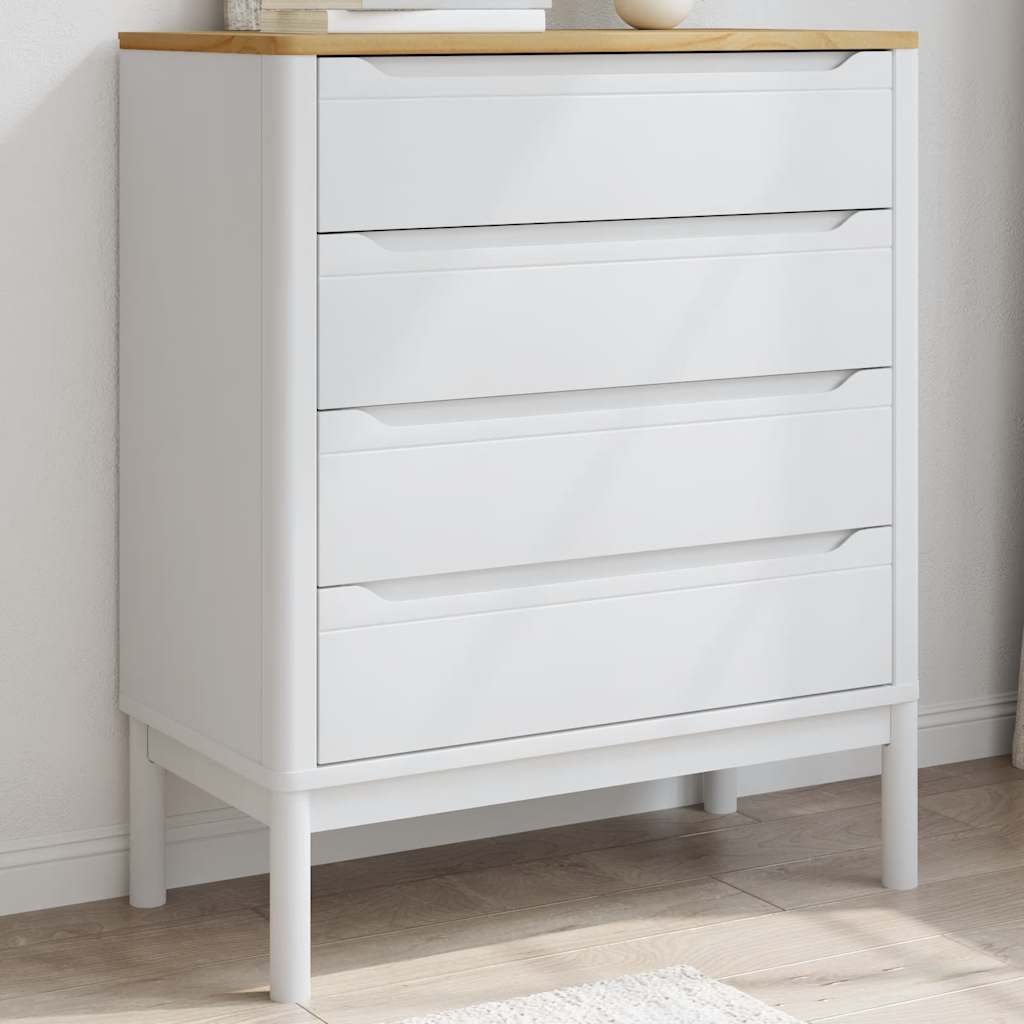 Kommode FLORO Wachsbraun Massivholz Kiefer