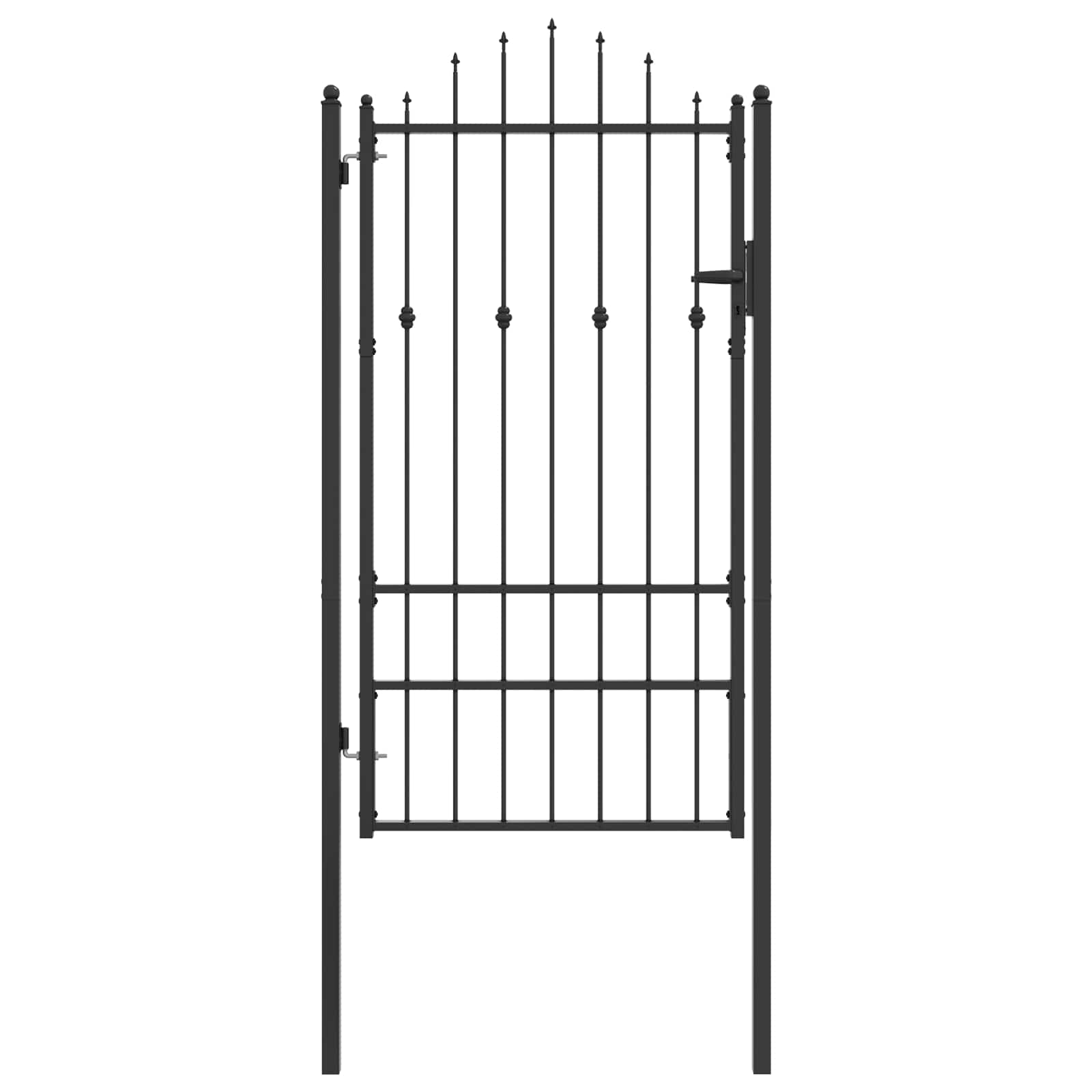 Zauntor HORST 100 x 75 cm Metall Schwarz Abschließbar