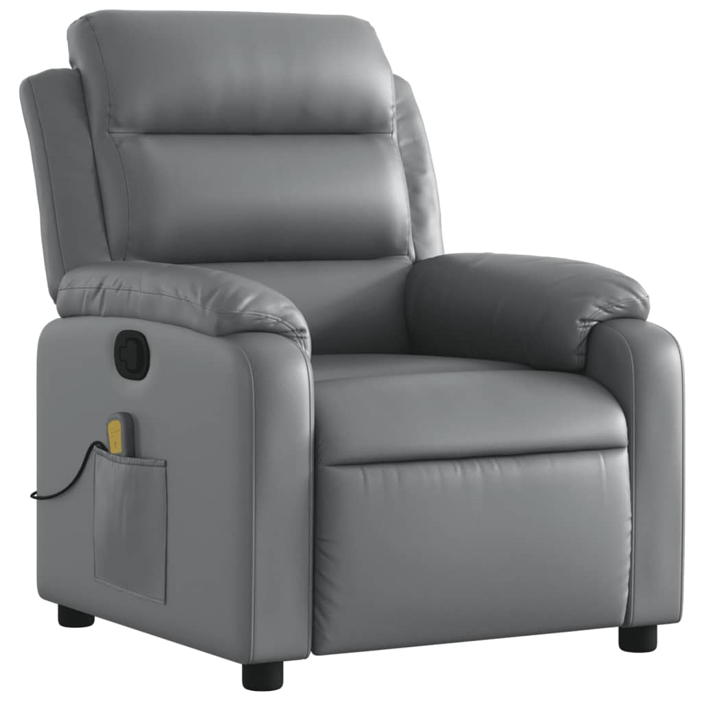 Massage-Relaxsessel, Kunstleder, Schwarz