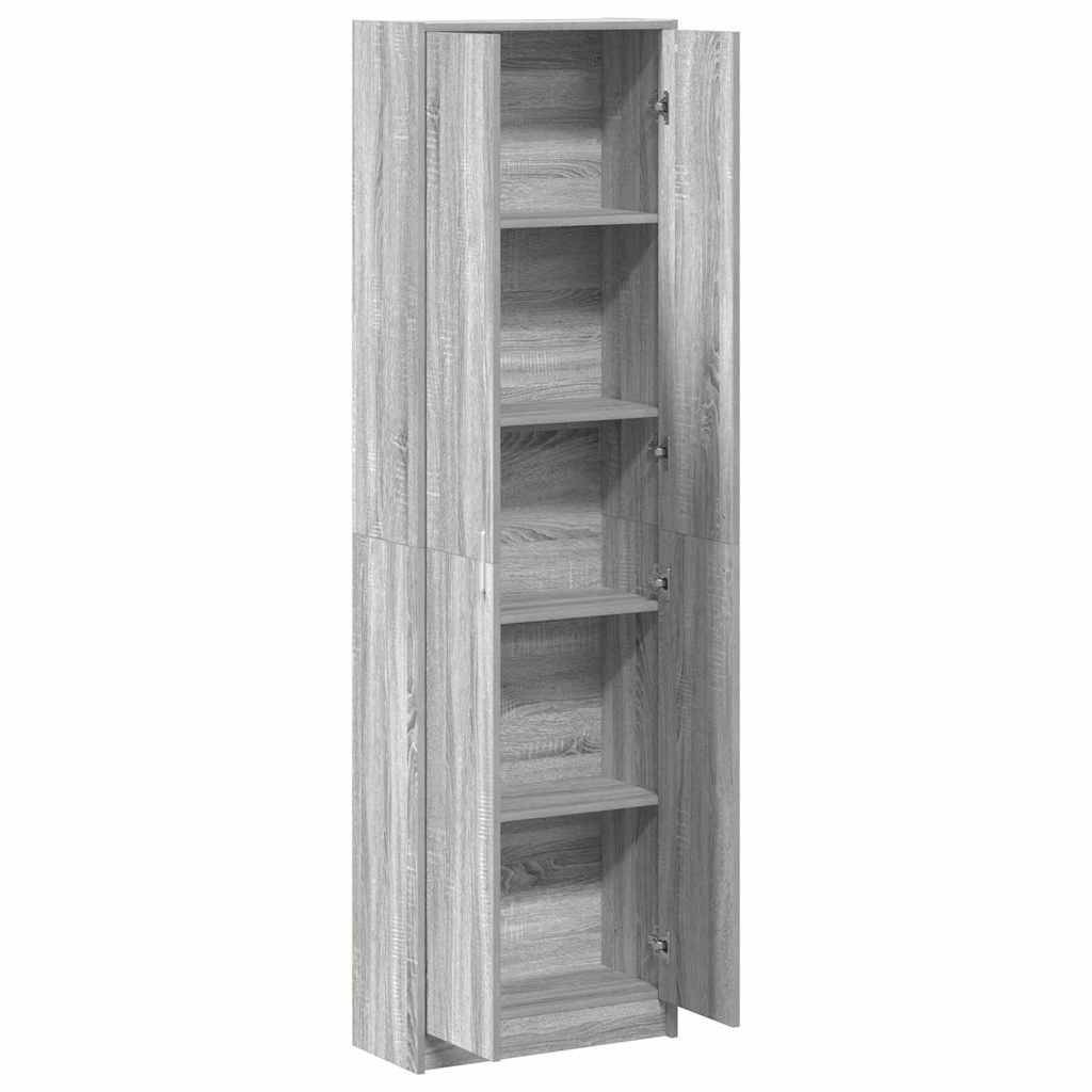 Kleiderschrank mit Regal Schwarz Eichen-Optik 55 x 25 x 189 cm