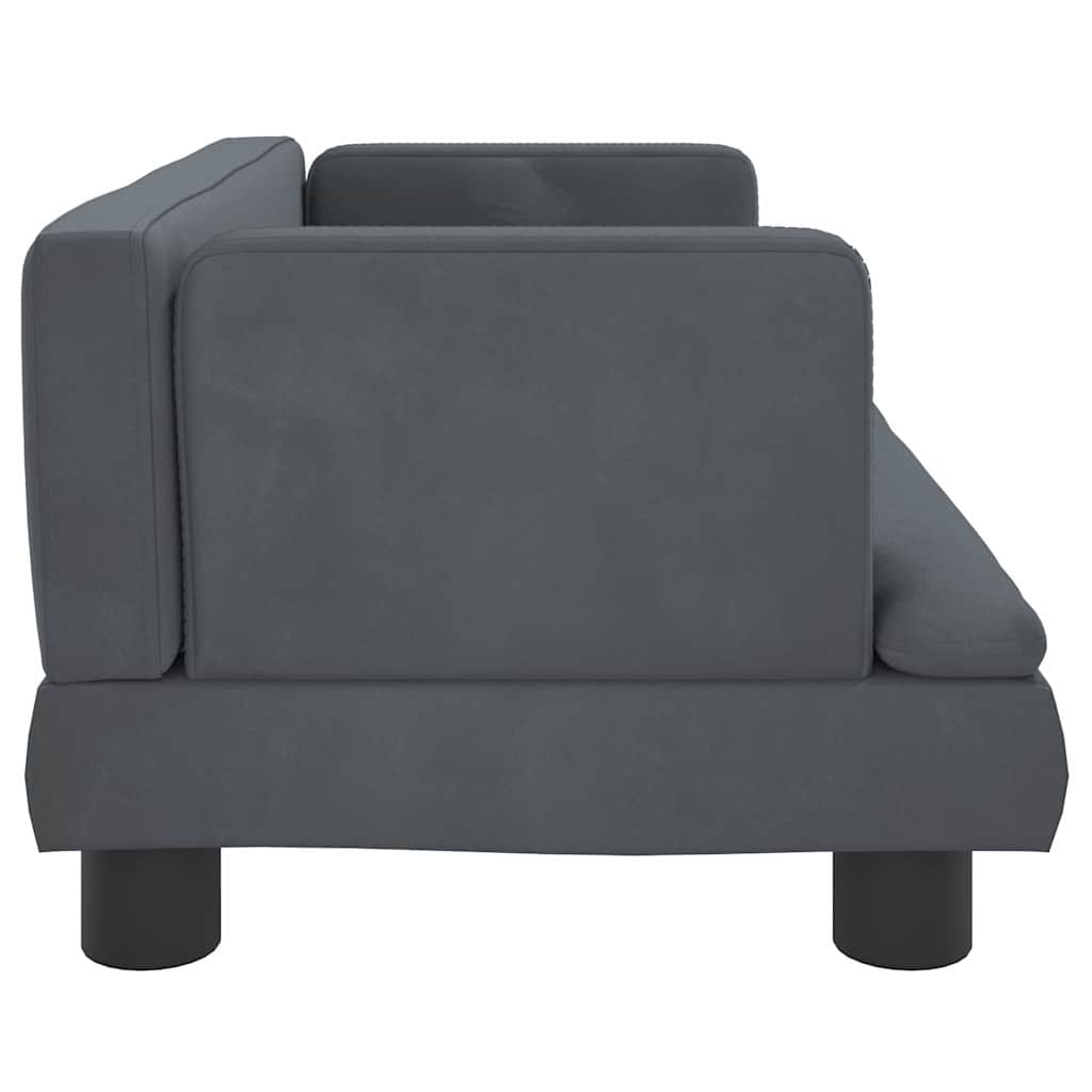 Kindersofa Blau 80x45x30 cm Samt