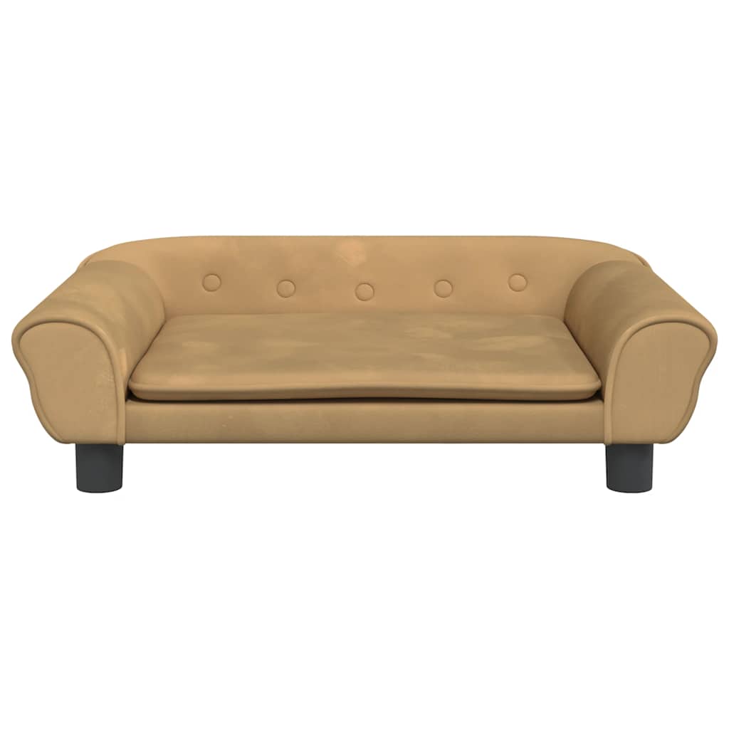 Kindersofa Blau 100x50x26 cm Samt