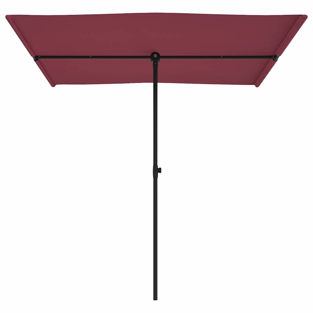 Sonnenschirm mit Aluminium-Mast 180x110 cm Bordeauxrot