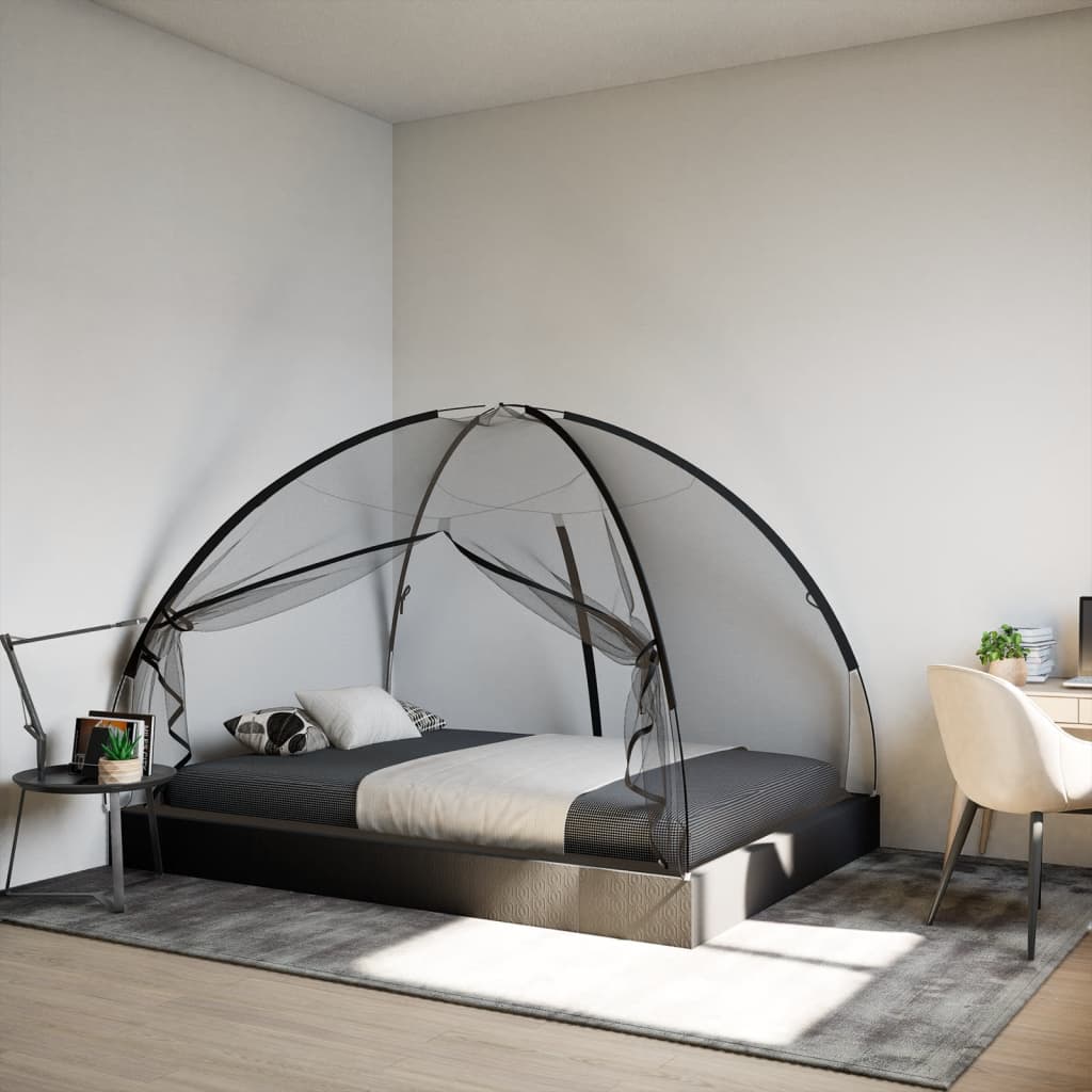 Moskito-Netzzelt Mongolisch 220 Schwarz 200x120x130 cm