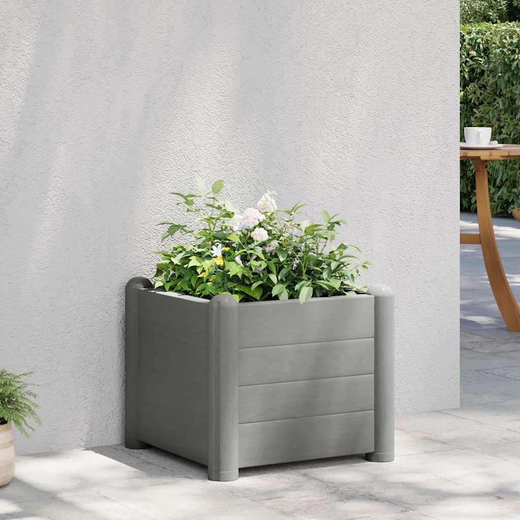 Garten-Hochbeet PP Weiß 43x43x35 cm