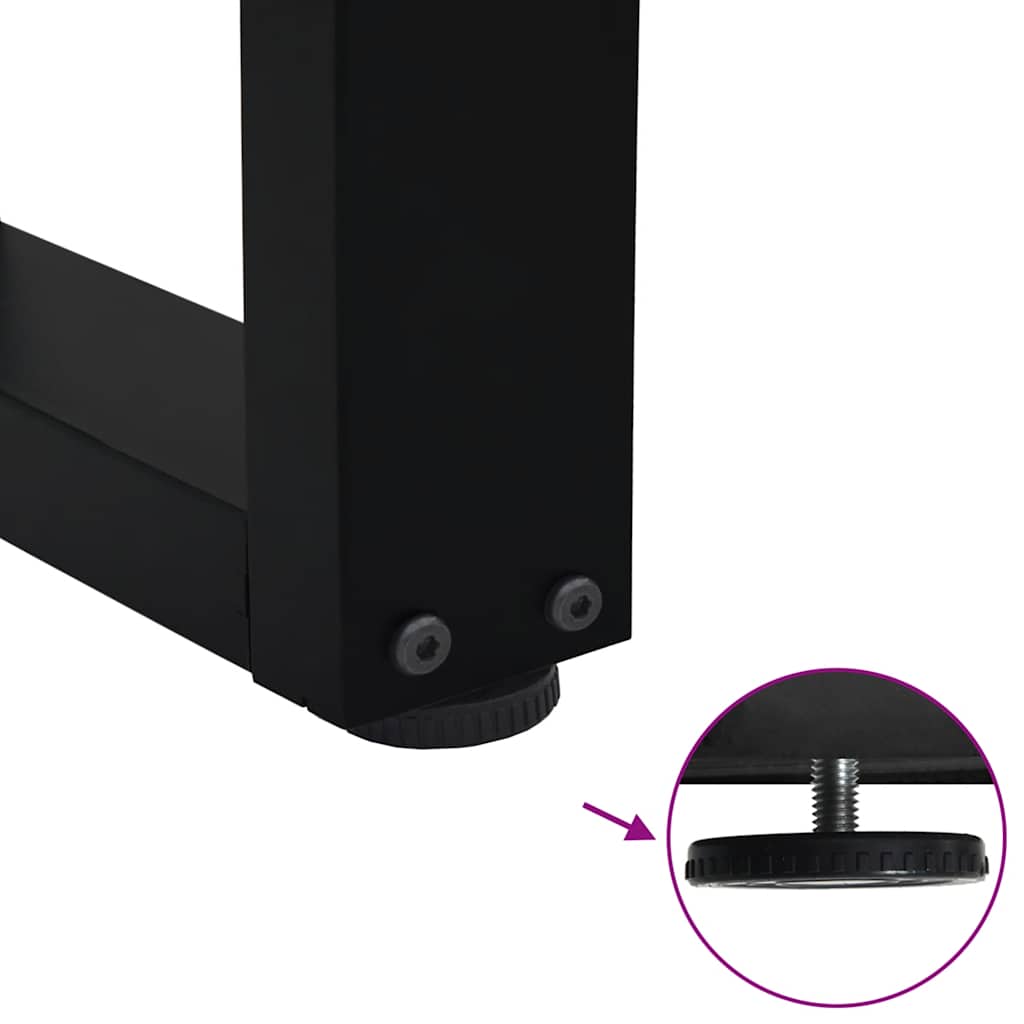 Couchtischbeine V-Form 2 Stück Schwarz 30x(30-31,3) cm Stahl