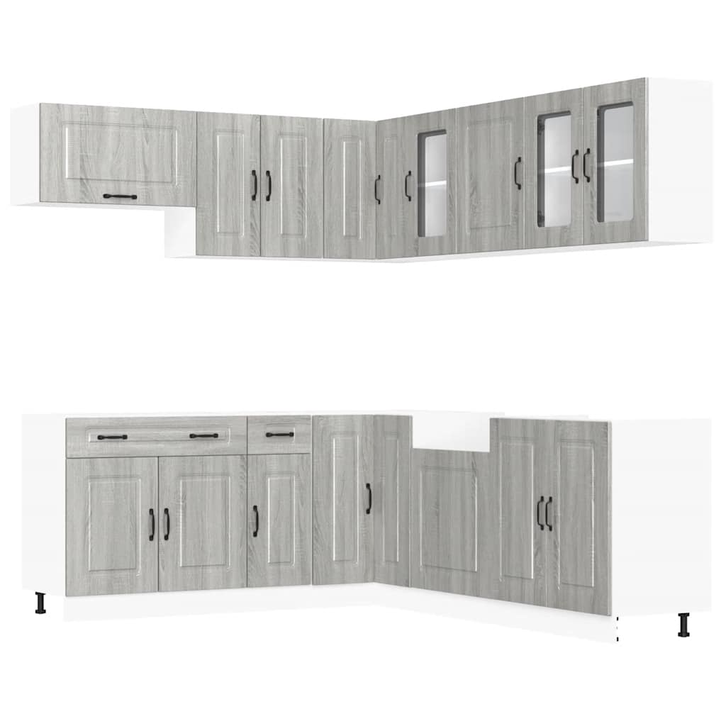 11-tlg. Küchenschrank-Set Kalmar Weiß Holzwerkstoff