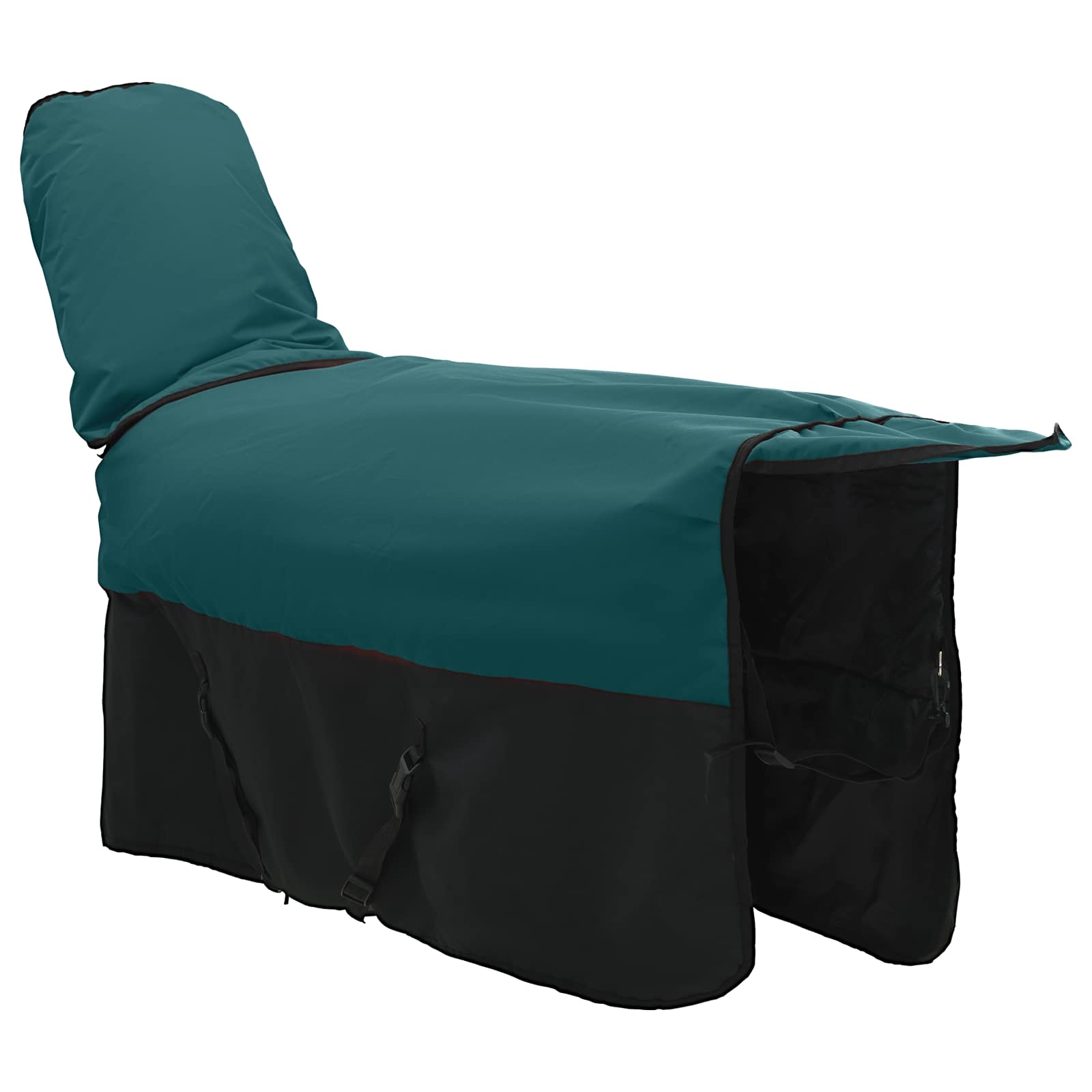 Pferdedecke Dunkelgrün und Schwarz 75 cm Polyester