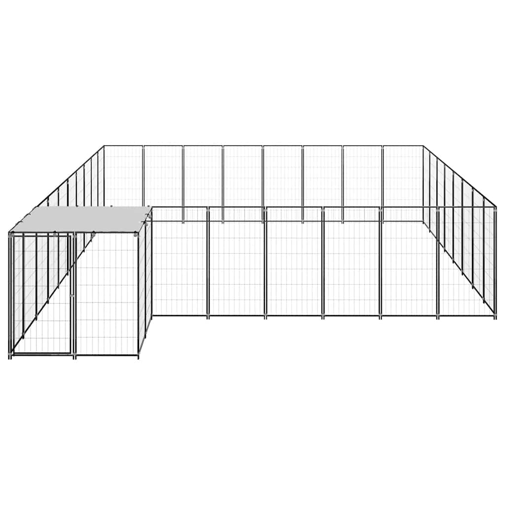 Hundezwinger Schwarz 6,05 m² Stahl