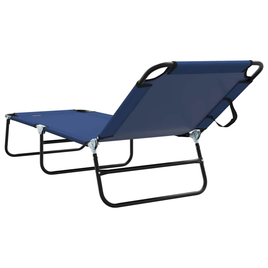 Klappbare Sonnenliege Blau 188 x 57 x 86,5 cm Polyester