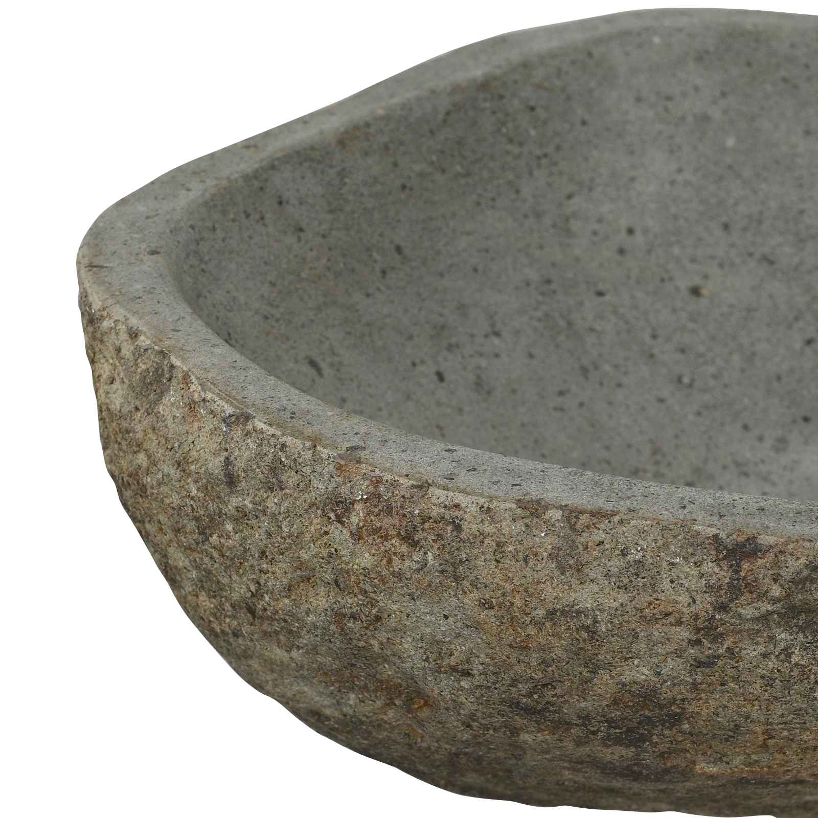 Flusssteinwaschbecken Hellgrau (30-37) x (25-30) x 12 cm
