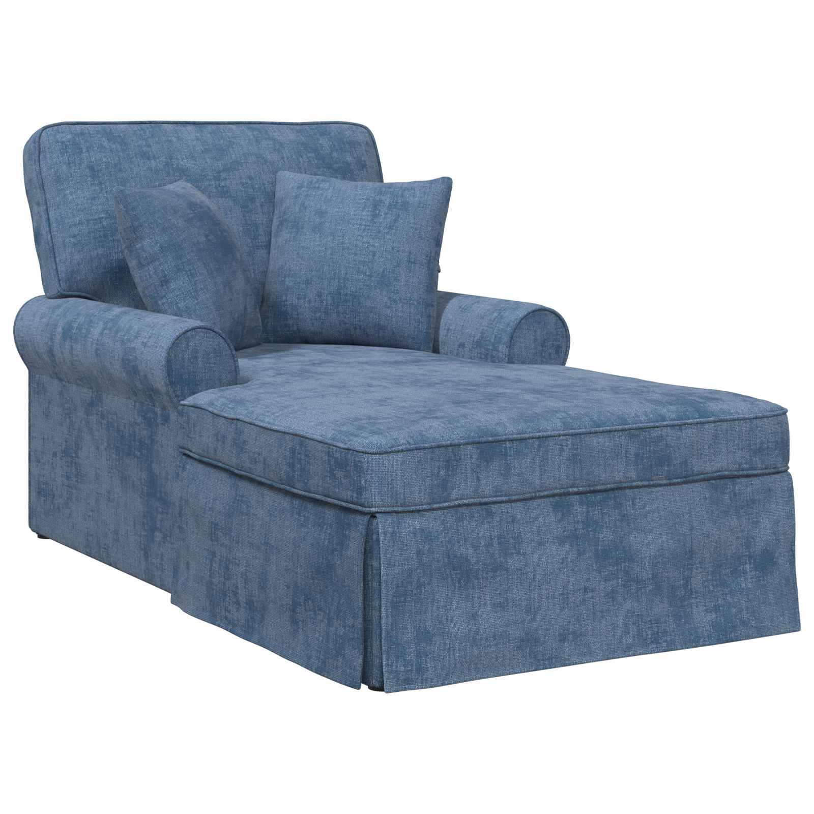 Chaise Lounge mit Rock mit Kissen Creme 157 x 91 x 91 cm ARES