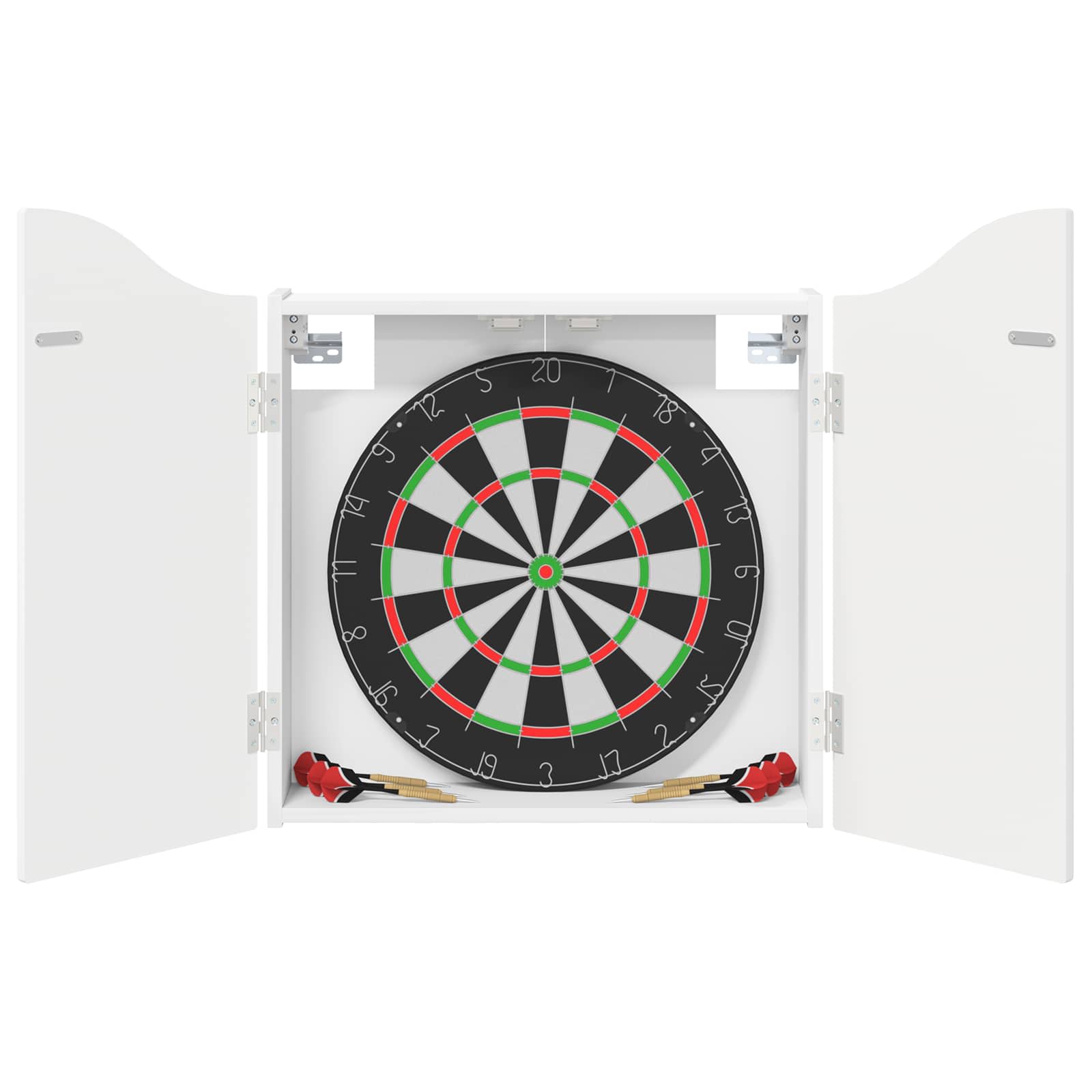 Dartboard Schrank Weiß 56 x 12 x 63 cm Holzwerkstoff