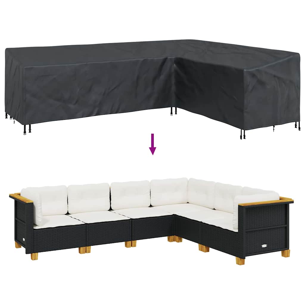 Möbelbezug Schwarz 235 x 235 x 85 cm 210D Oxford Stoff