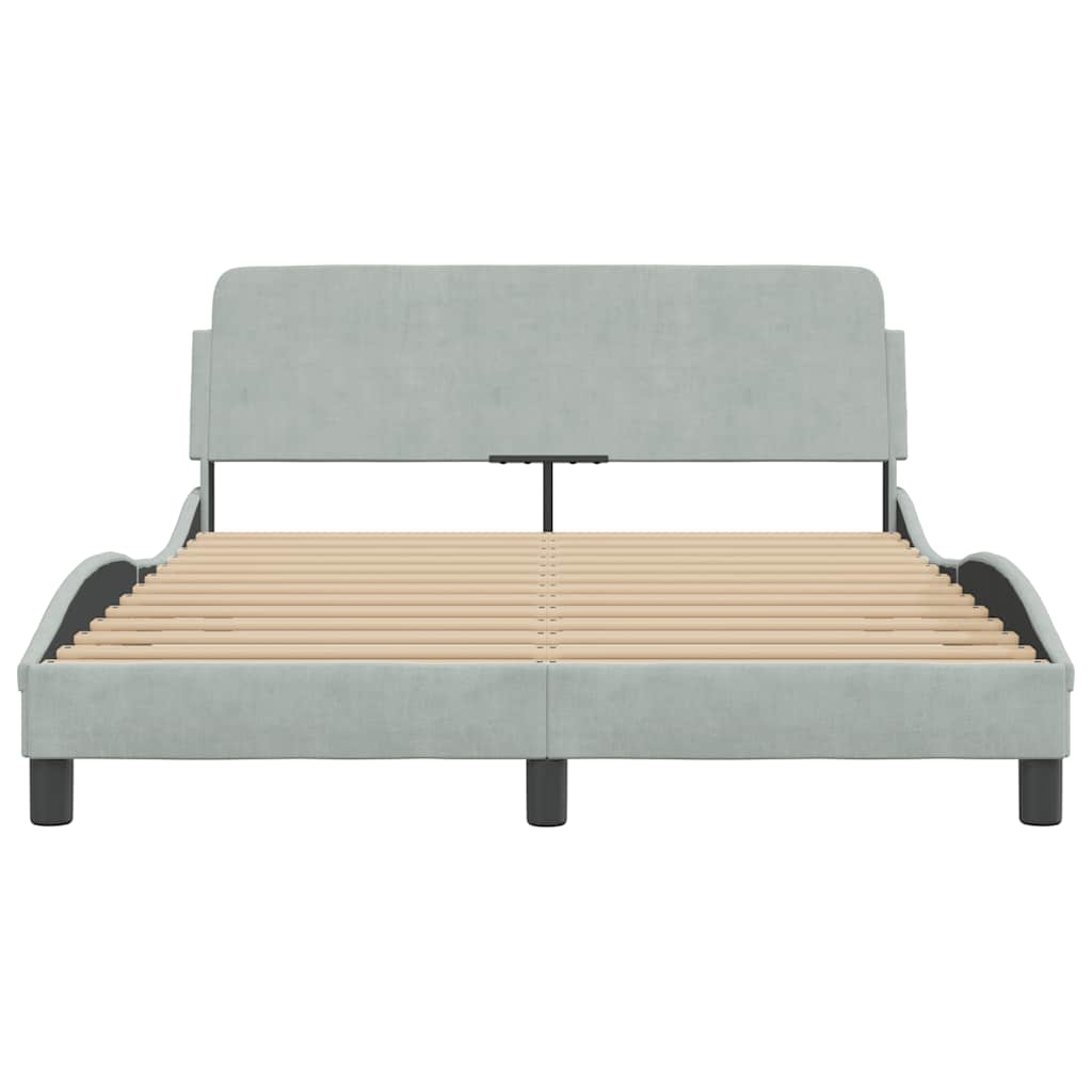 Bettgestell Dover Dunkelgrau 90x190 cm Samt