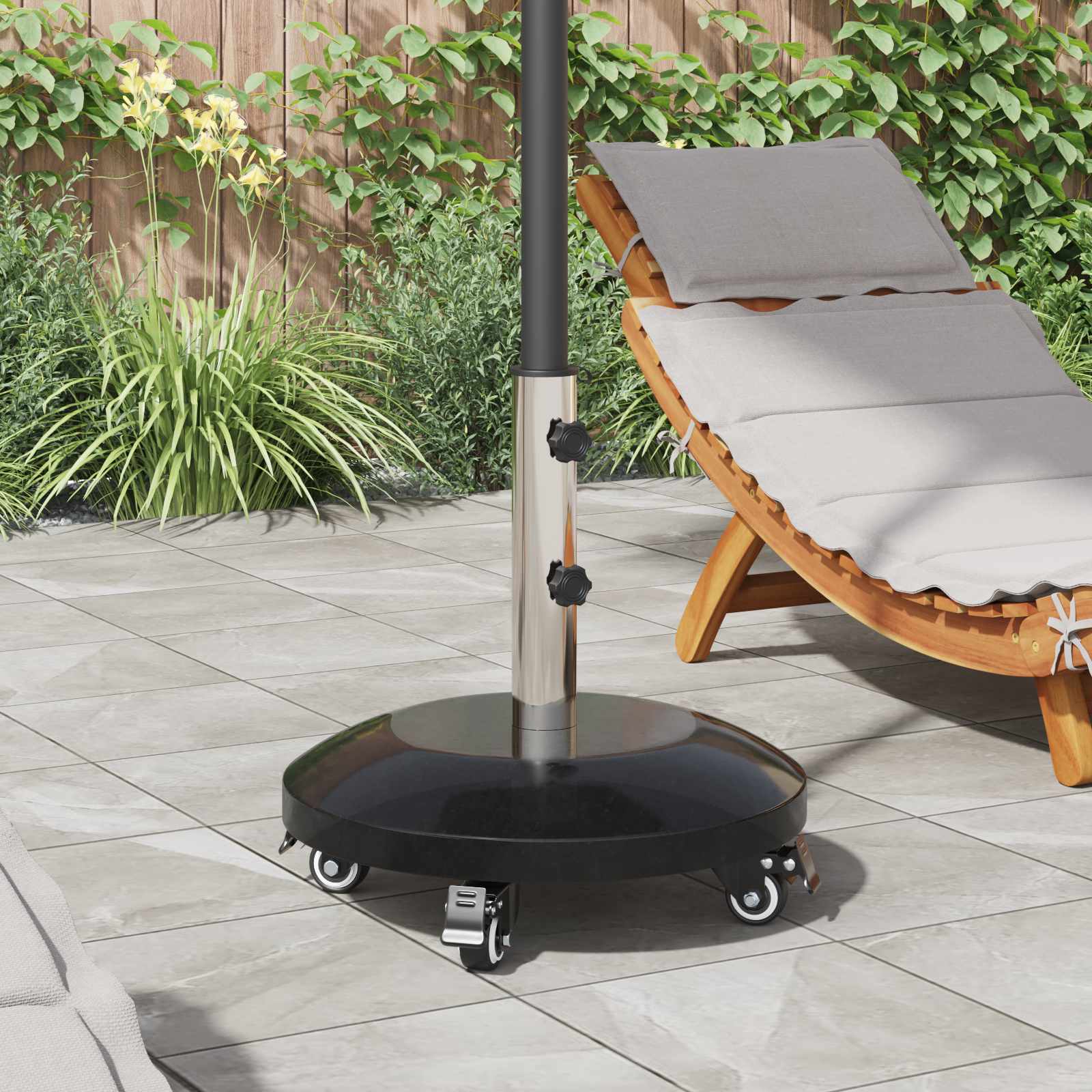 Parasolbasis für 40-50 mm Pole 26.75 kg Schwarz