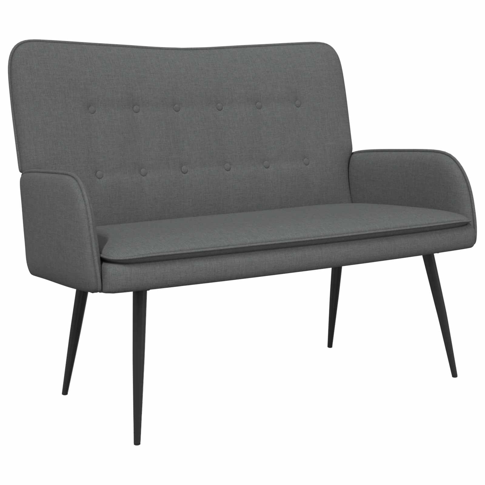 2-Sitzer Sofa Hellgrau 115 x 61 x 87 cm Stoff