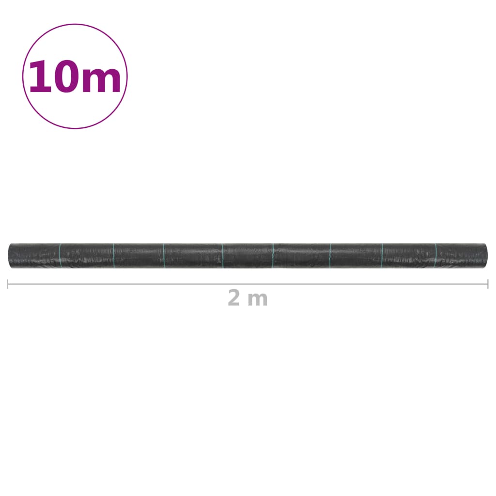 Unkraut- und Wurzelschutzfolie PP 2 x 100 m Schwarz