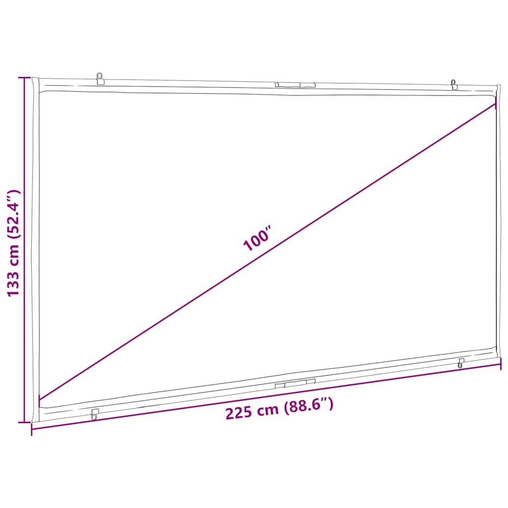 Beamer Leinwand Wandhängend 50 Zoll 4:3