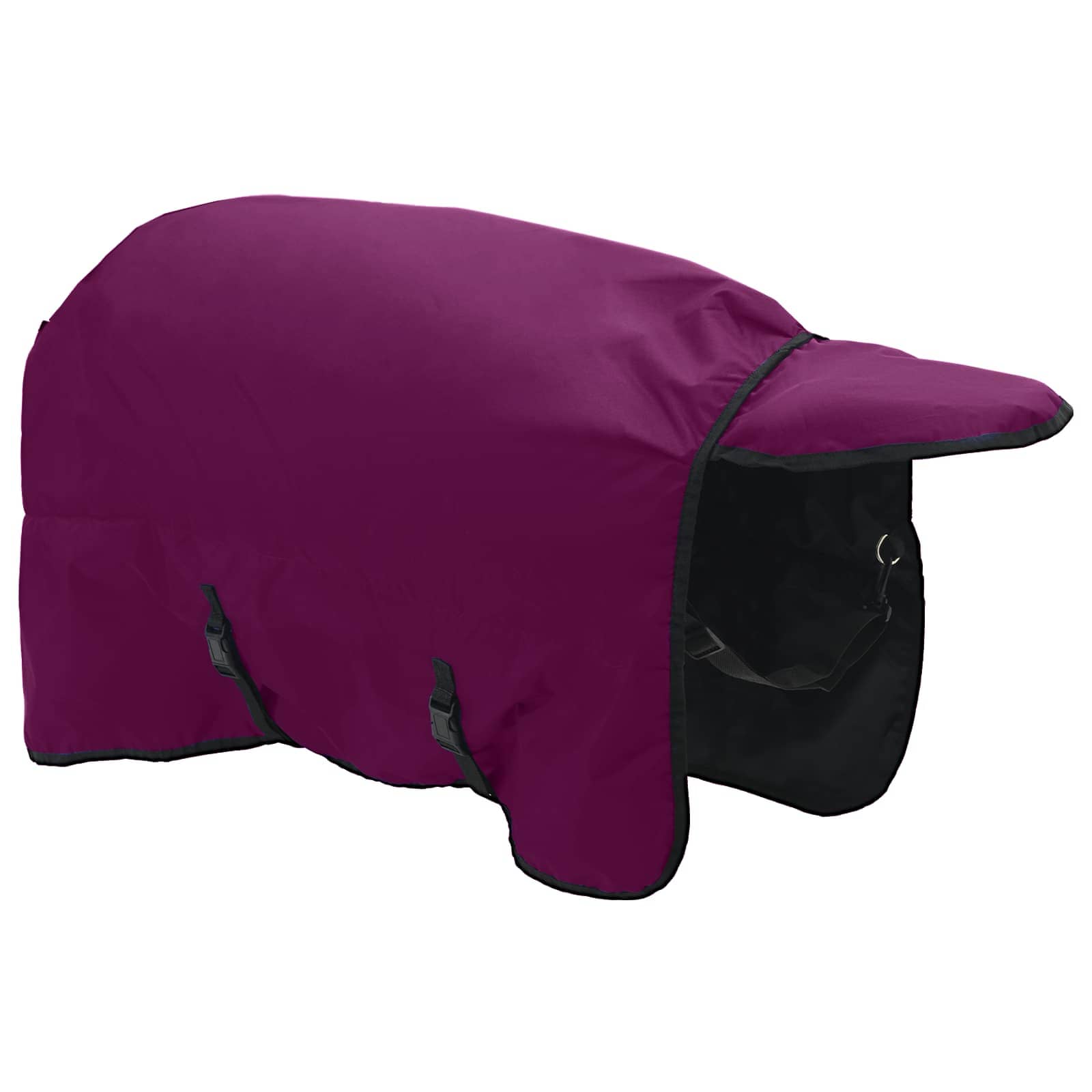 Pferdedecke Dunkelgrün und Schwarz 75 cm Polyester
