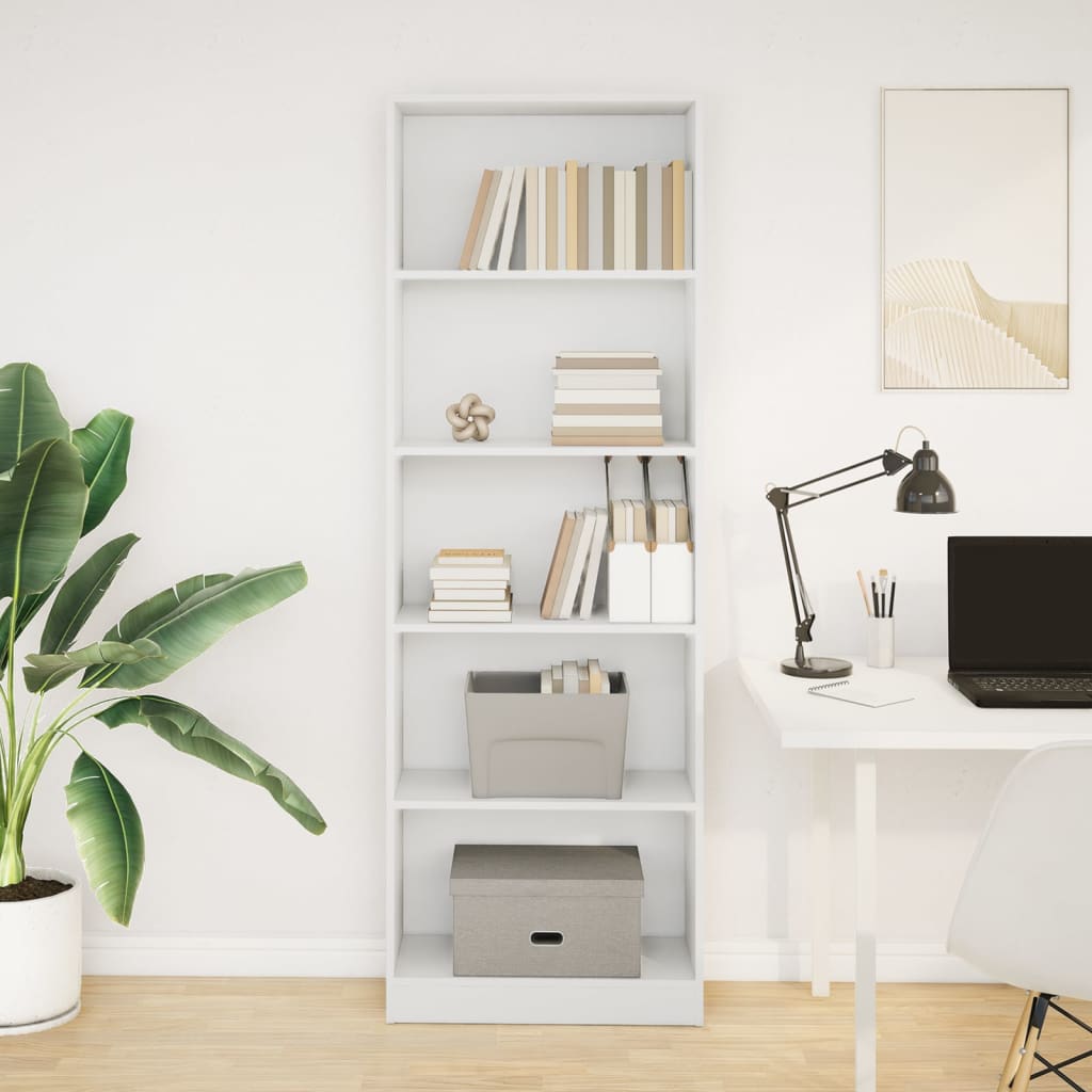 Bücherregal Weiß 40x24x75 cm Holzwerkstoff