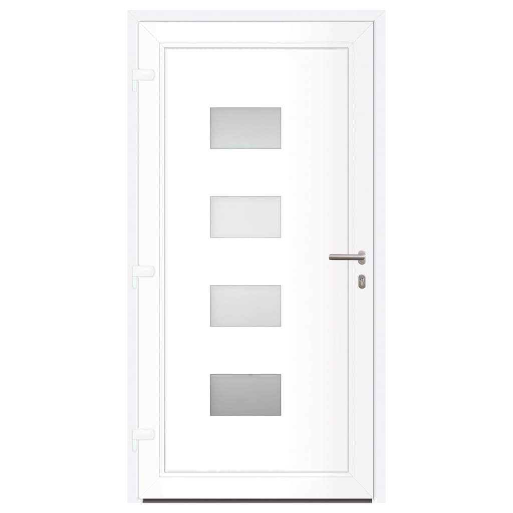 Haustür Anthrazit 100x210 cm Aluminium und PVC