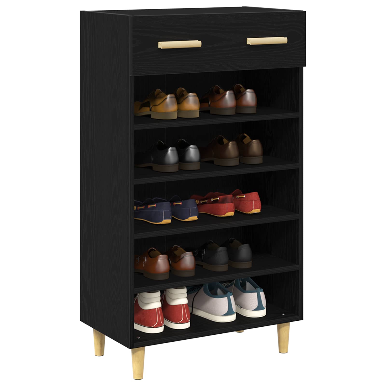 Schuhschrank mit Regal Altholz 60 x 35 x 105 cm Holzwerkstoff
