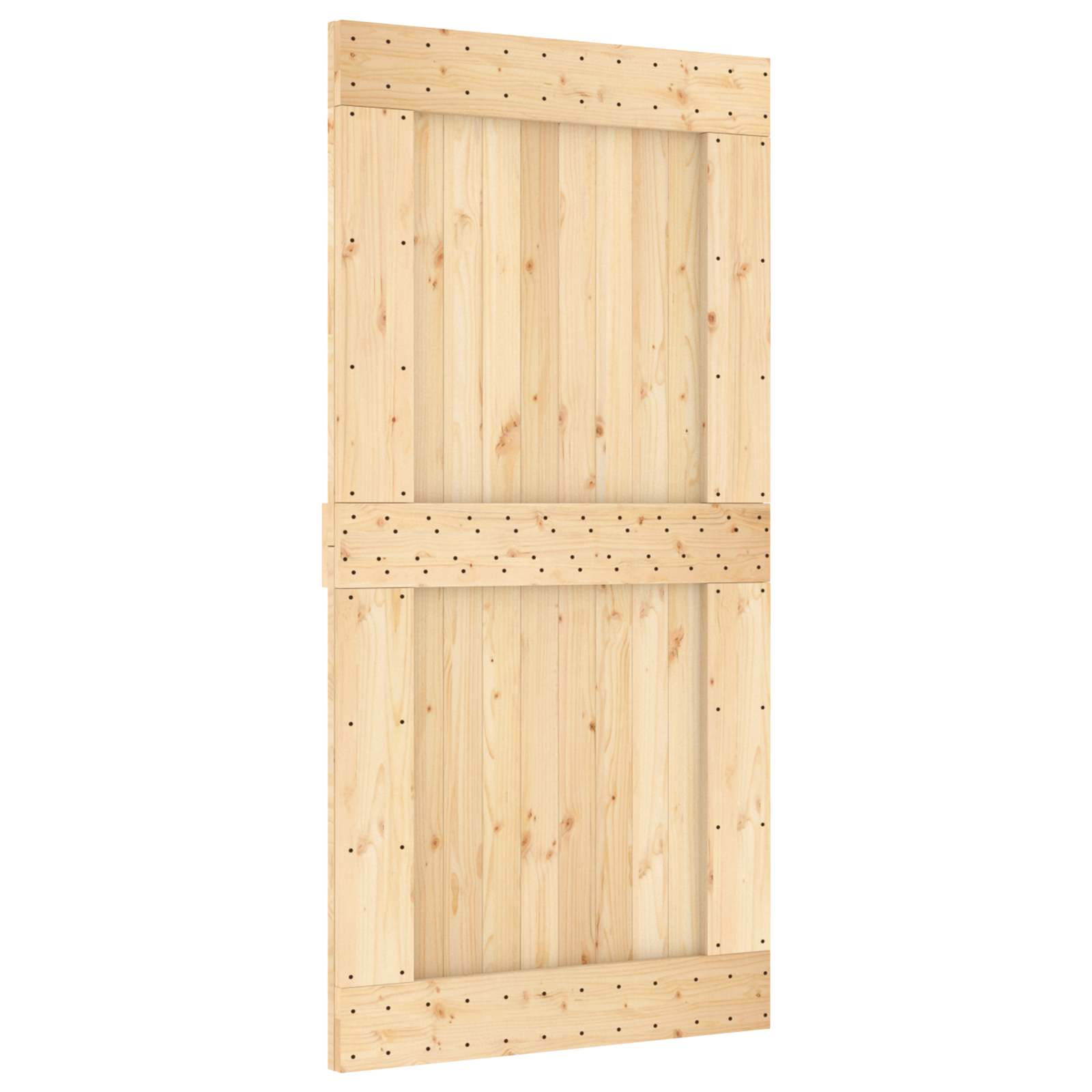 Schiebetür NARVIK Natürlich und Schwarz 70 x 210 cm (213,5 cm)