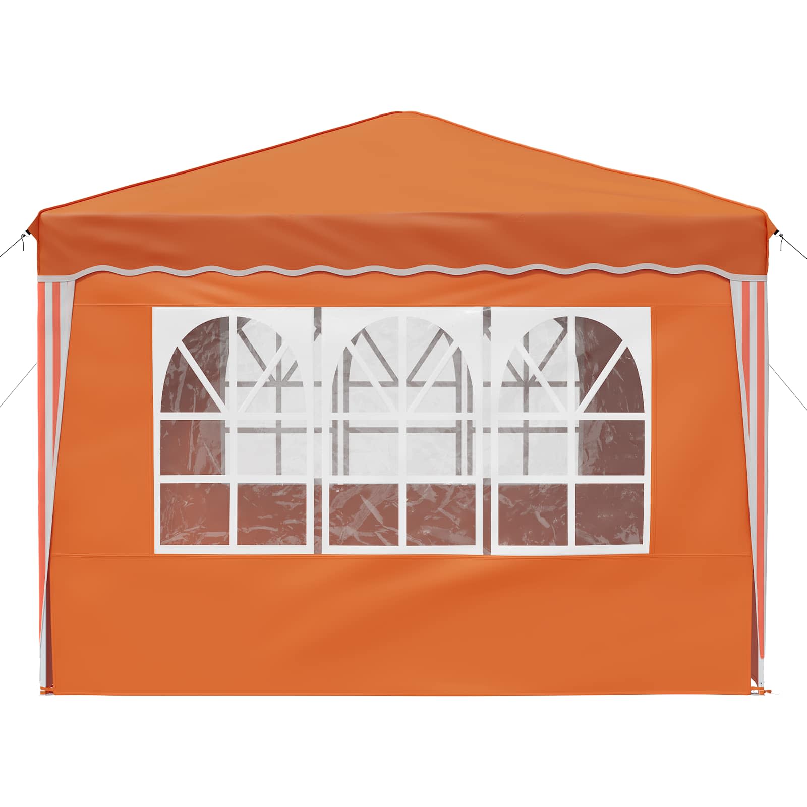 Pop-up Partyzelt 288 x 288 x 245 cm Creme Oxford-Stoff