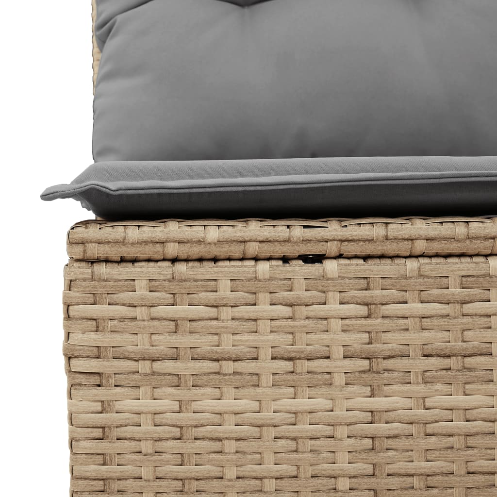 12-tlg. Garten-Sofagarnitur mit Kissen Schwarz Poly Rattan