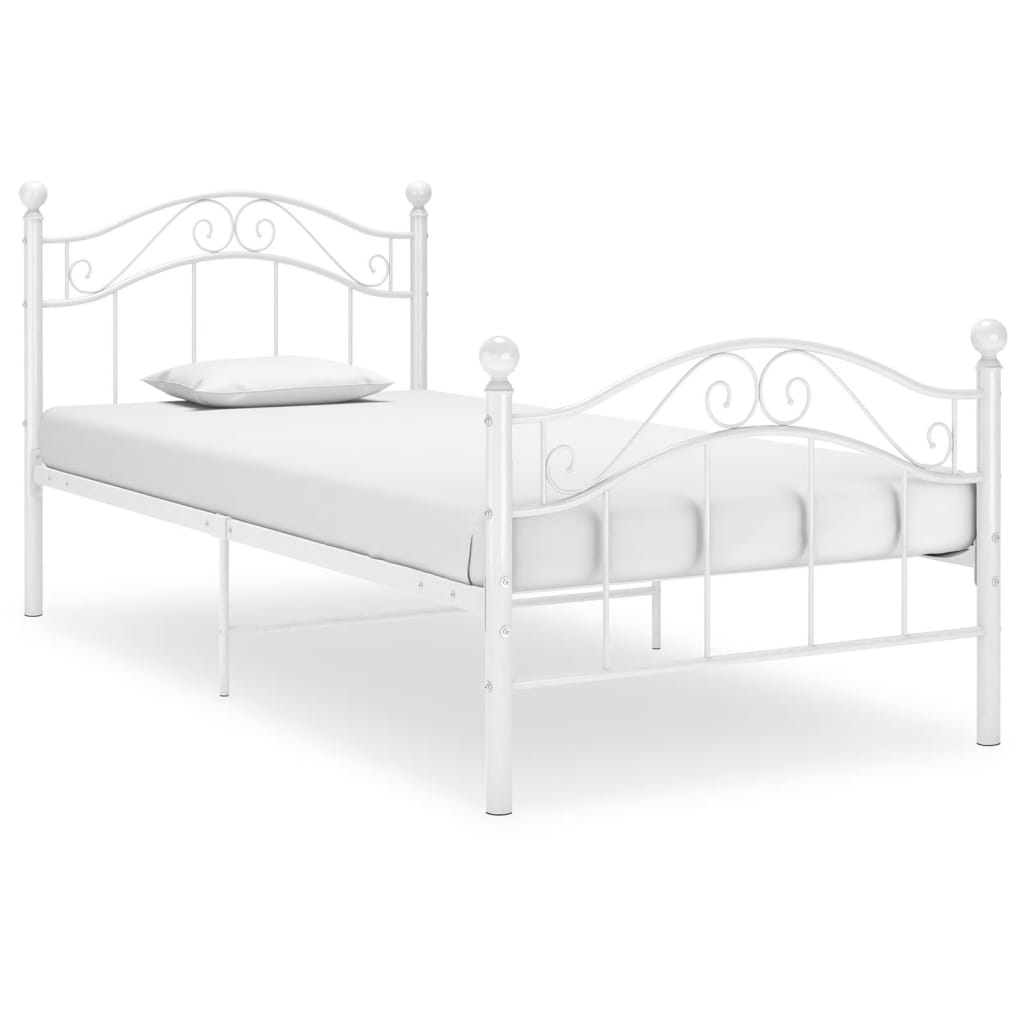 Bett Schwarz Metall 90x200 cm
