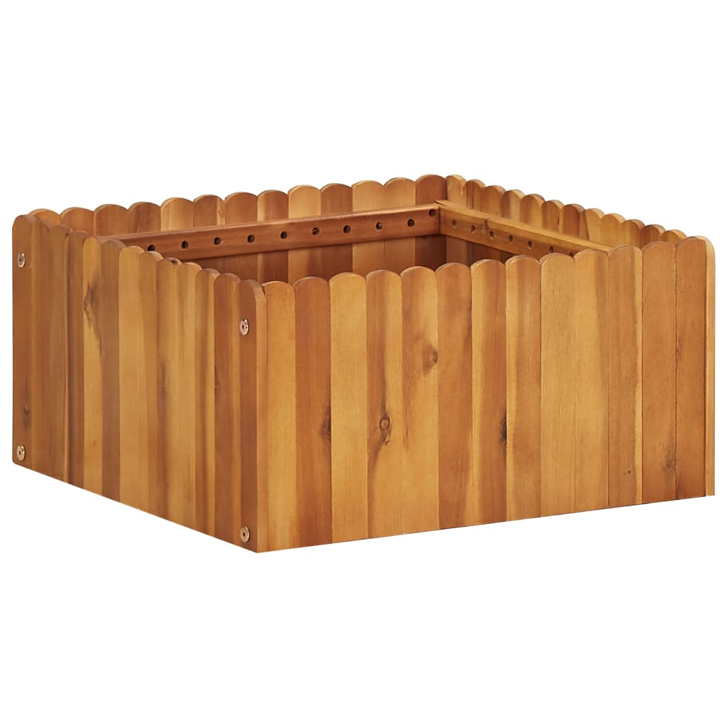 Garten-Hochbeet 50 x 30 x 25 cm Massivholz Akazie