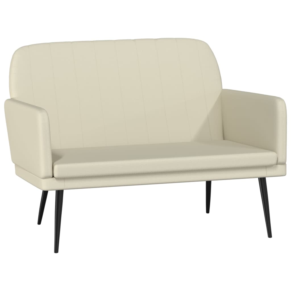 Sitzbank Grau 107x80x81 cm Kunstleder
