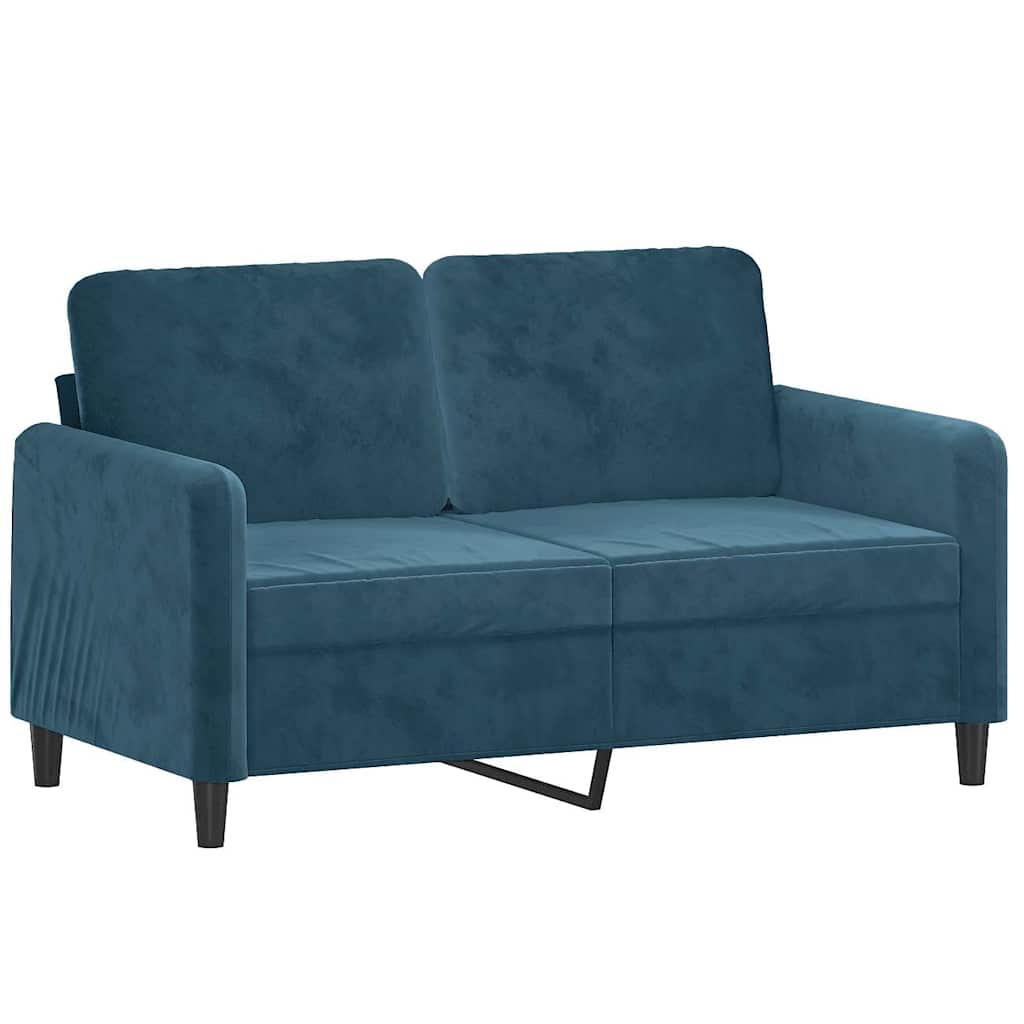 2-Sitzer-Sofa mit Zierkissen Dunkelgrün 120 cm Samt