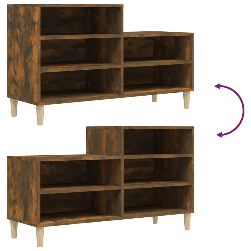 Schuhregal Weiß 102x36x60 cm Holzwerkstoff