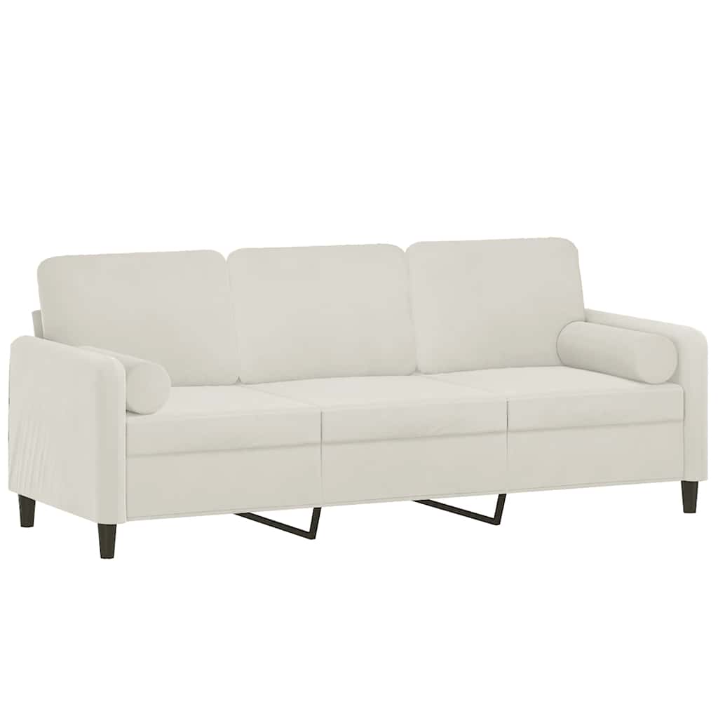2-Sitzer-Sofa mit Zierkissen Dunkelgrün 120 cm Samt