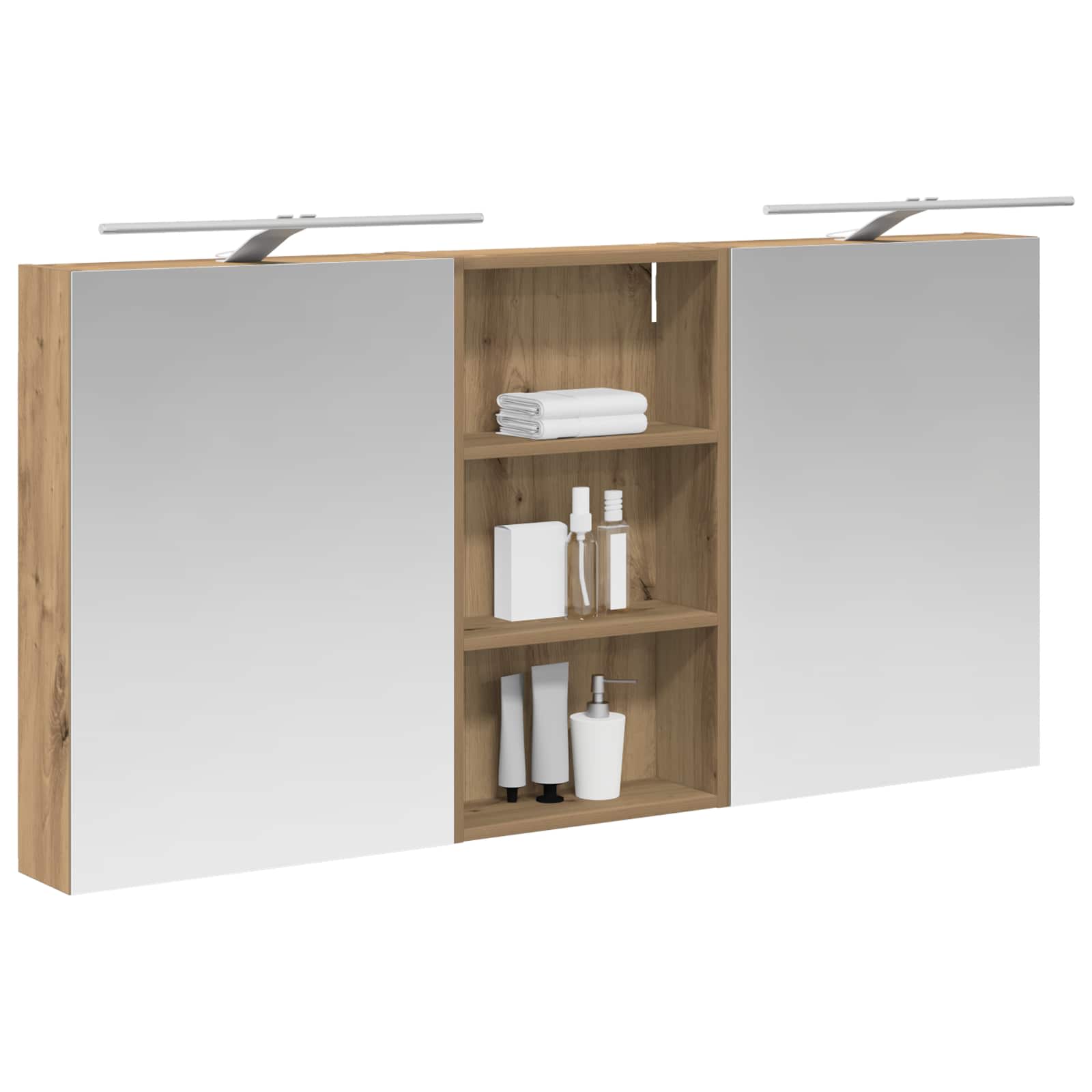 Badezimmerschrank-Set 3 pcs 80 x 10,5 x 50 cm Holzwerkstoff