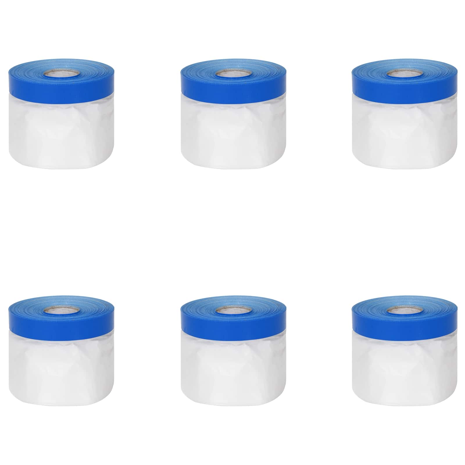 Abdeckfolie mit Klebeband 6 pcs Transparent und Blau